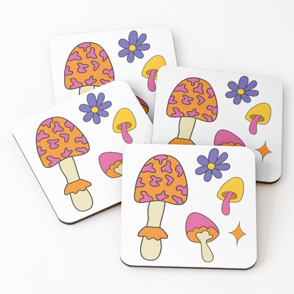 Item preview, Psychedelic Groovy Mushrooms in 70s Style designed and sold by delostantos.