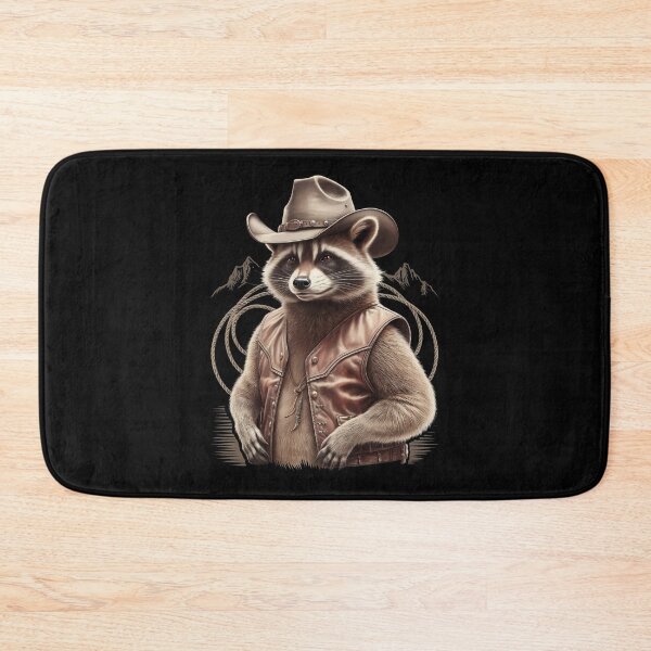 Item preview, Vintage Country Western Cowboy Raccoon Trash Panda designed and sold by PosiMCreations.