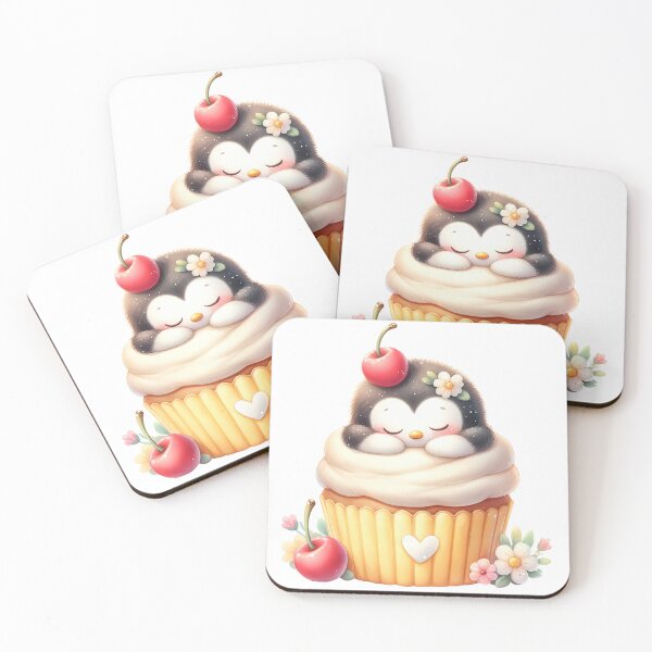 Item preview, A0566 Penguin Sleeping on Cupcake – Adorable Penguin-Themed Collectible, Unique Decor for Home, Fun Gift Idea, Premium Quality Design designed and sold by angieart68.