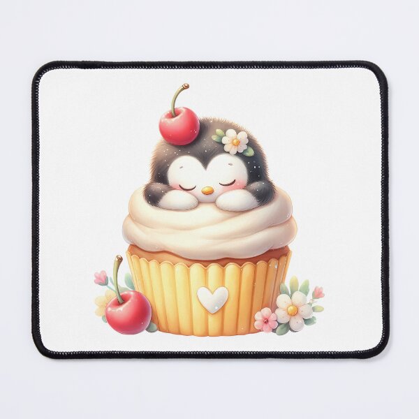 Item preview, A0566 Penguin Sleeping on Cupcake – Adorable Penguin-Themed Collectible, Unique Decor for Home, Fun Gift Idea, Premium Quality Design designed and sold by angieart68.