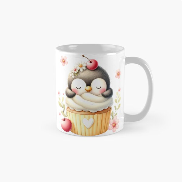 Item preview, A0566 Penguin Sleeping on Cupcake – Adorable Penguin-Themed Collectible, Unique Decor for Home, Fun Gift Idea, Premium Quality Design designed and sold by angieart68.