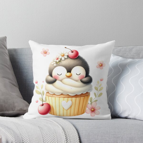 Item preview, A0566 Penguin Sleeping on Cupcake – Adorable Penguin-Themed Collectible, Unique Decor for Home, Fun Gift Idea, Premium Quality Design designed and sold by angieart68.