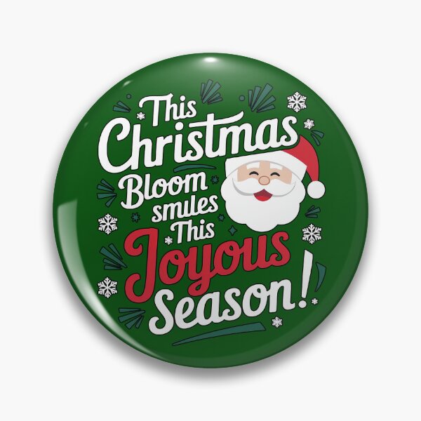 Artikelvorschau, Festliches Weihnachtsdesign mit lächelndem Weihnachtsmann und fröhlicher Weihnachtsbotschaft – Bloom Smiles in dieser fröhlichen Jahreszeit entworfen und verkauft von marvinismyname.