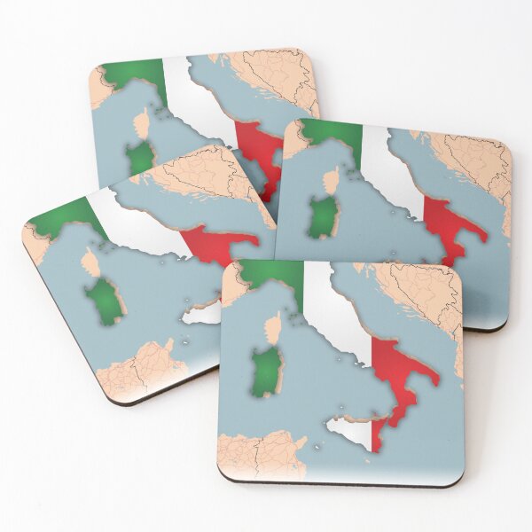 Item preview, Modern Italy Flag Map Art – Geography Poster & Wall Decor 3D designed and sold by Psycho-Crazy.