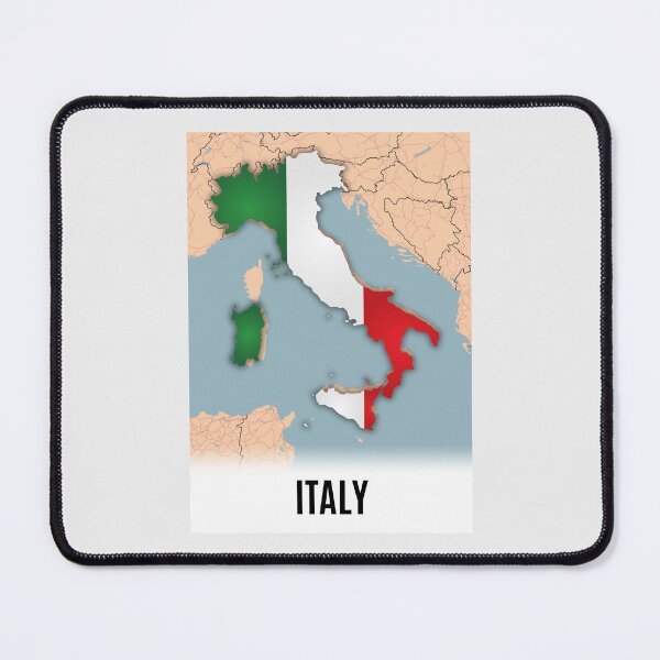 Item preview, Modern Italy Flag Map Art – Geography Poster & Wall Decor 3D designed and sold by Psycho-Crazy.