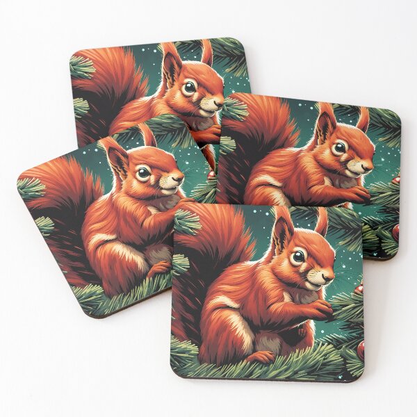 Item preview, Red Squirrel in a Christmas Tree designed and sold by Colin Bentham.
