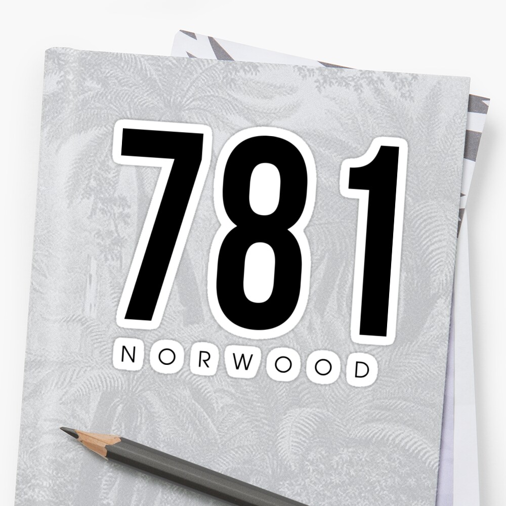 norwood-ma-781-area-code-design-sticker-by-cartocreative-redbubble