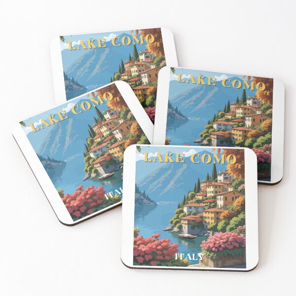 Item preview, Lake Como in Italy Retro Art Travel Landscape designed and sold by MaateoDesign.