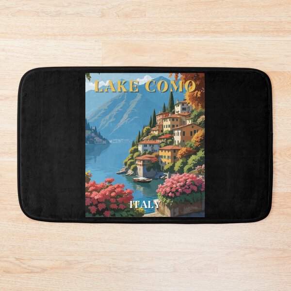 Item preview, Lake Como in Italy Retro Art Travel Landscape designed and sold by MaateoDesign.