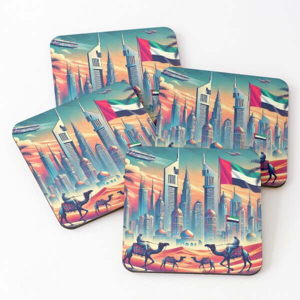 Item preview, Middle Eastern Harmony: Camels and Skyscrapers Design designed and sold by Imaginarium of Chaos falcon88 .