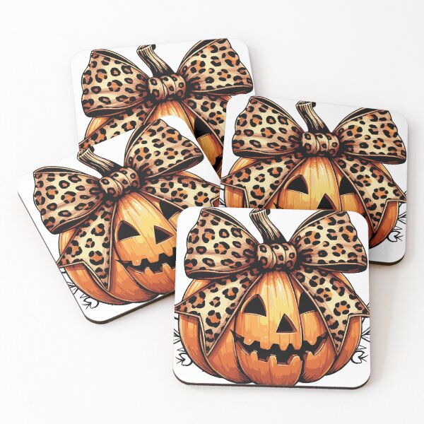 Item preview, Leopard Bow Pumpkin – Chic Halloween Design designed and sold by Fernandink1.