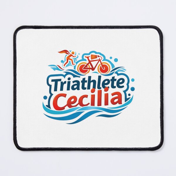 Item preview, Dynamic Triathlete Cecilia - Swim, Bike, Run designed and sold by Triathlongram.