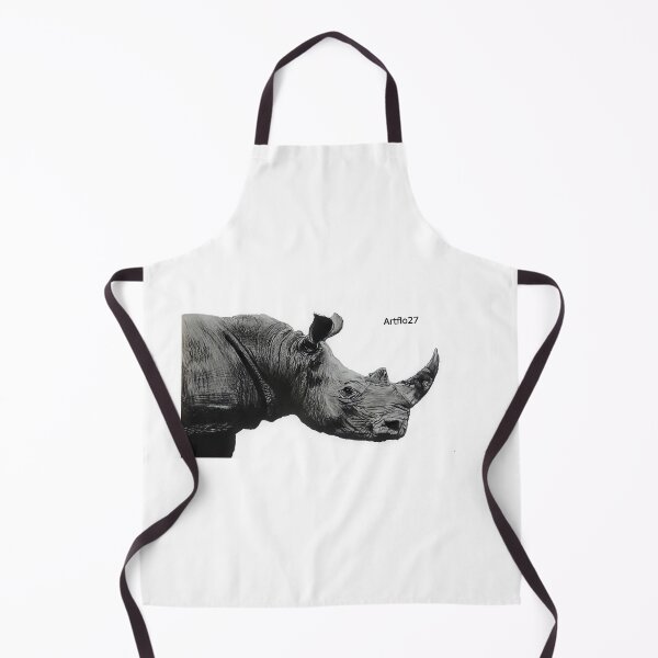 Item preview, Rhinoceros white background designed and sold by Artflo27.