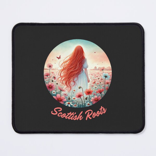 Item preview, Scottish roots, a beautiful ginger haired girl watercolor style designed and sold by coloursforkids.