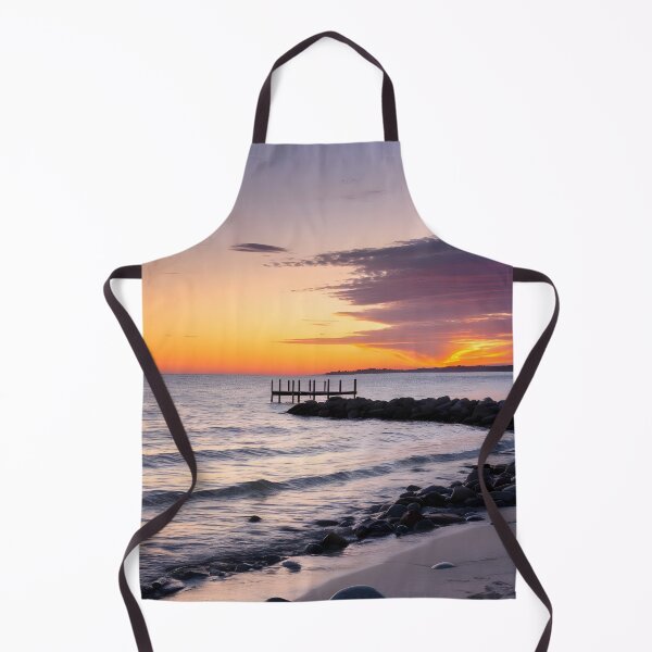Item preview, wooden bridge on the seashore during sunset designed and sold by AA-designstore.