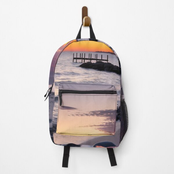 Item preview, wooden bridge on the seashore during sunset designed and sold by AA-designstore.