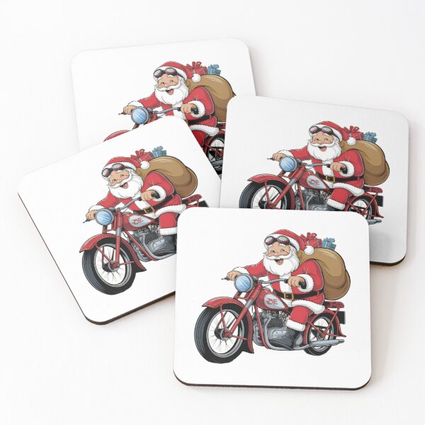 Item preview, Santa on a Classic Motorcycle designed and sold by AIARTIST1.