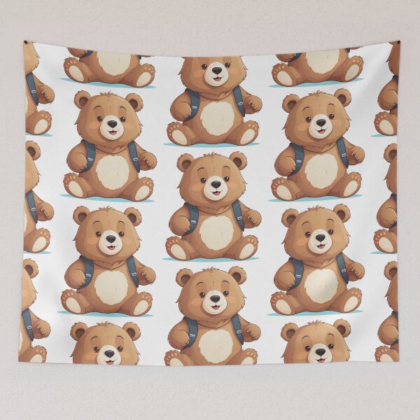 Item preview, Adventurous Bear with a Backpack designed and sold by chathai.