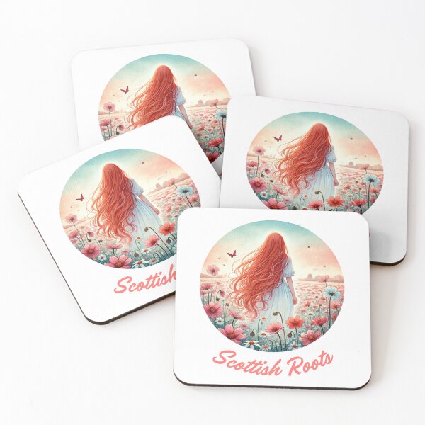 Item preview, Scottish roots, a beautiful ginger haired girl watercolor style  designed and sold by coloursforkids.