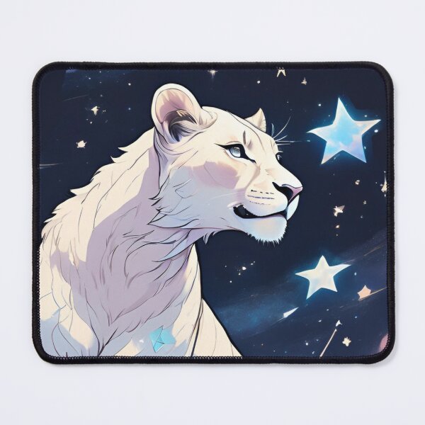 Item preview, White Lioness in the Stars designed and sold by CreatureZDesign.