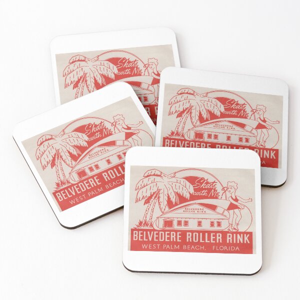 Item preview, Belvedere Roller Rink West Palm Beach Florida Roller Skating Rink Sticker Decal Label designed and sold by tislord.