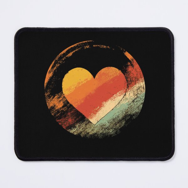 Item preview, Colorful Heart Artwork with Vintage Retro Grunge Style designed and sold by MOONE FLOWER.