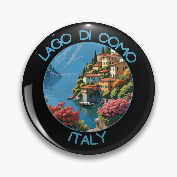 Item preview, Lago di Como in Italy Retro Art Travel Emblem designed and sold by MaateoDesign.