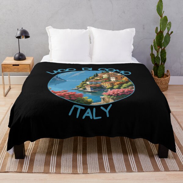 Artikelvorschau, Lago di Como in Italien Retro Art Travel Emblem entworfen und verkauft von MaateoDesign.