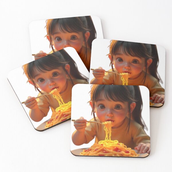 Item preview, girl eating spaghetti designed and sold by abd555ata666.