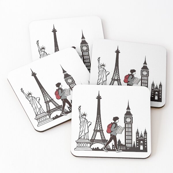 Item preview, City Explorer Sticker – Iconic Landmark Travel Design designed and sold by FluffyPeels.