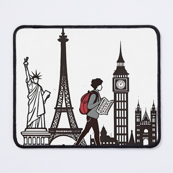 Item preview, City Explorer Sticker – Iconic Landmark Travel Design designed and sold by FluffyPeels.