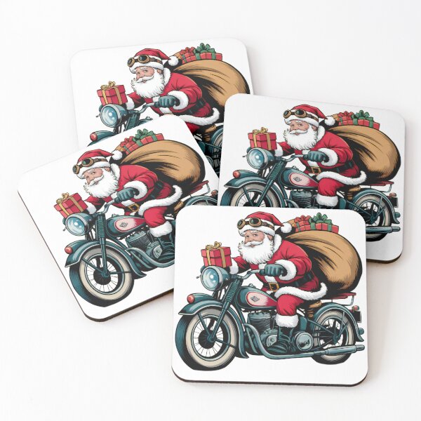 Item preview, Santa on a Motorcycle Delivering Gifts in Style designed and sold by lubushop1.