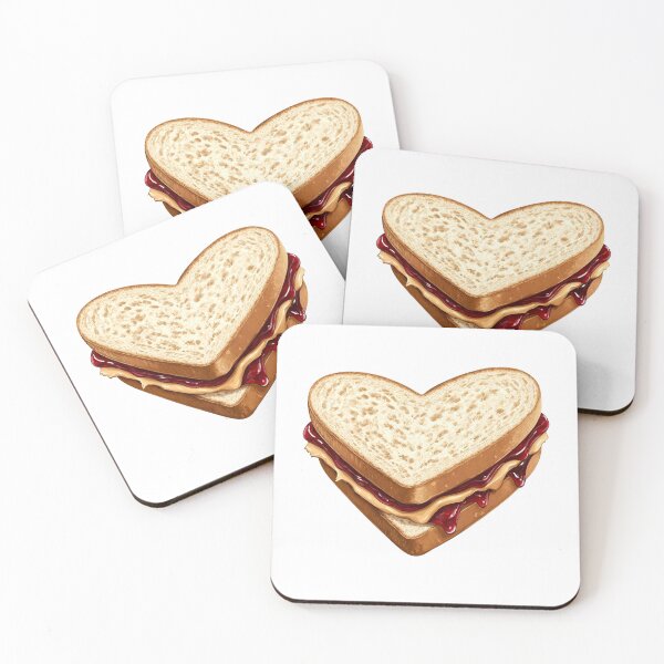 Item preview, Heart-shaped Peanut Butter and Jelly Sandwich designed and sold by DigitalToast.