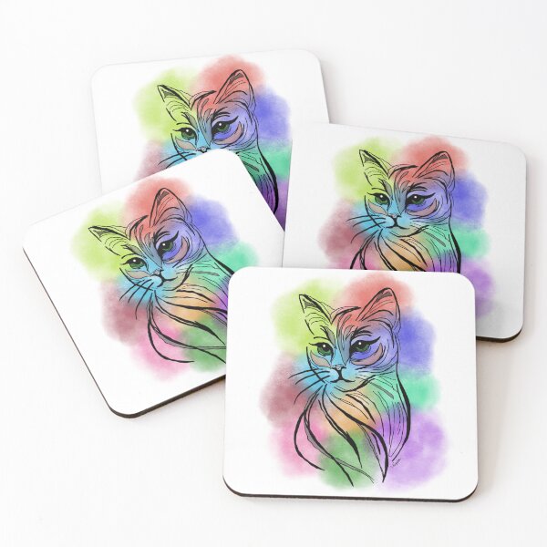 Item preview, Cat’s Luminous Elegance Gaze of The Feline Muse designed and sold by Kr8tiVart.
