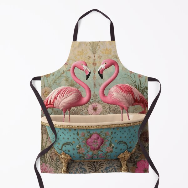 Item preview, Romantic flamingos in a bathtub designed and sold by celiacreatec.