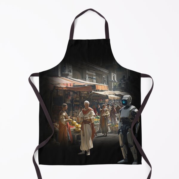 Item preview, Futuristic Robot in Ancient Market designed and sold by Growntor.