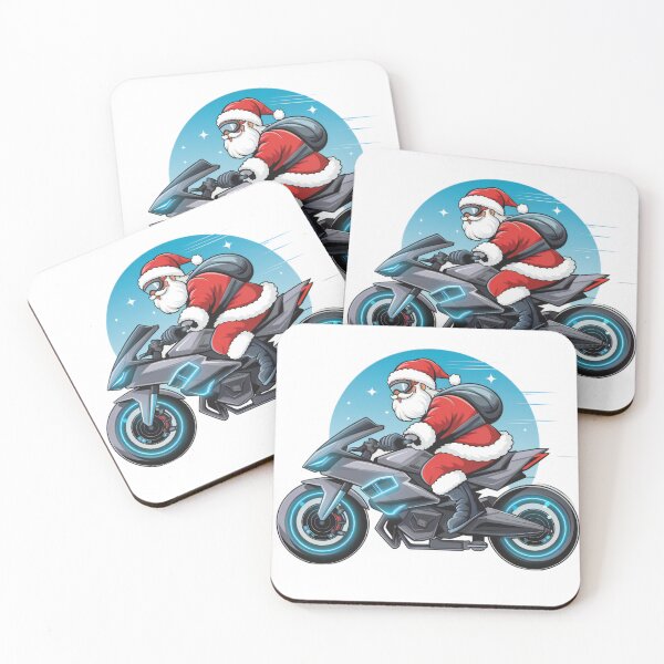 Item preview, Futuristic Santa Riding a Cyberbike designed and sold by lubushop1.