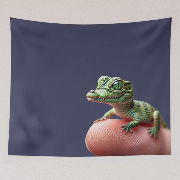 Item preview, Miniature Baby Crocodile Balancing on a Finger designed and sold by Catsmoment.