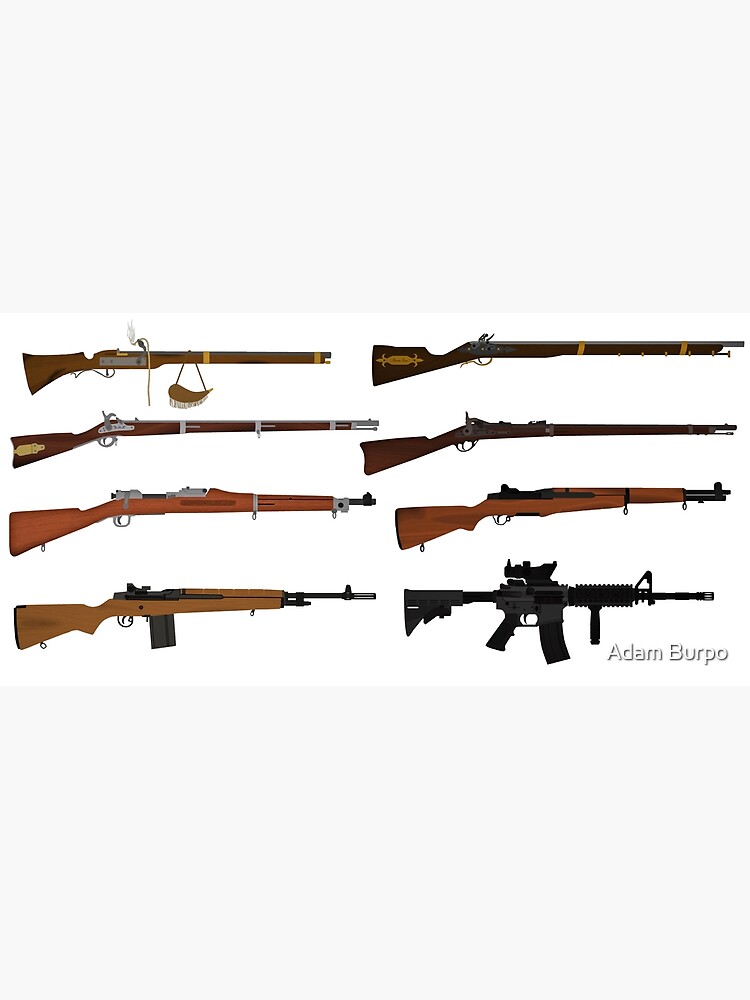 Discover Military Firearms Timeline. Premium Matte Vertical Poster