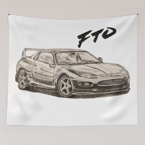 Item preview, Mitsubishi FTO JDM small sports car designed and sold by WisniaRysuje.