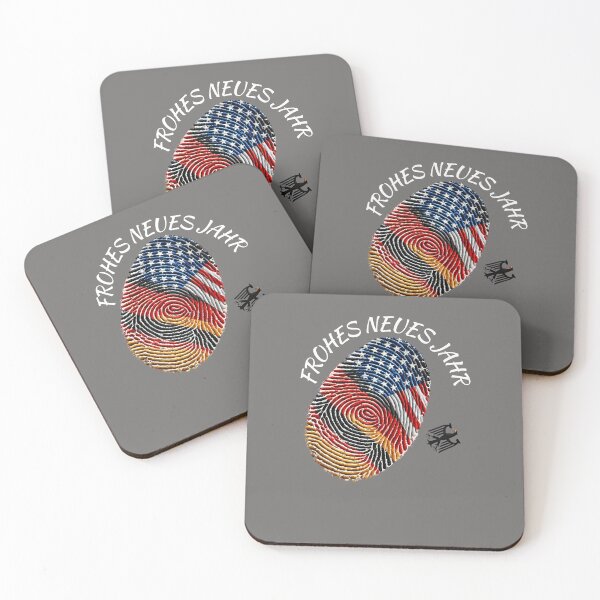 Item preview,  Happy New Year German- America , New Year Greetings,  USA Flag designed and sold by Right-UR.