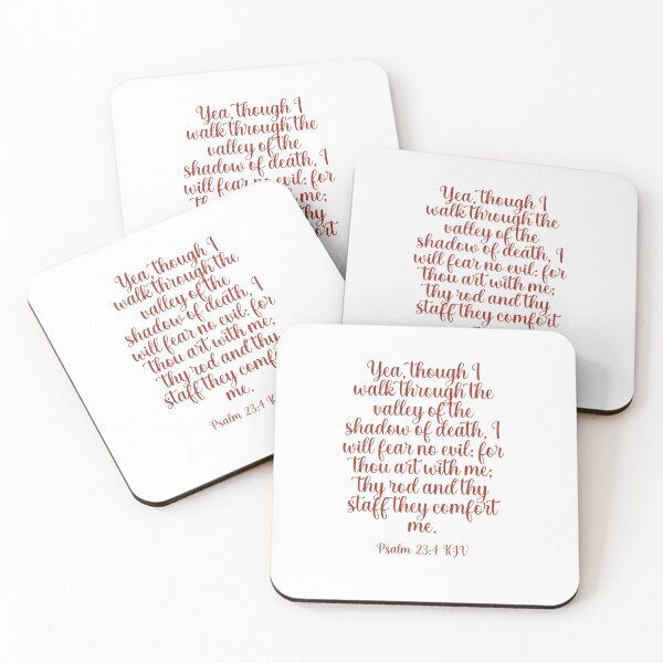 Item preview, Psalm 23:4 KJV Christian Bible Verse for Anxiety, Minalmist Typography designed and sold by Our Bible Journey.