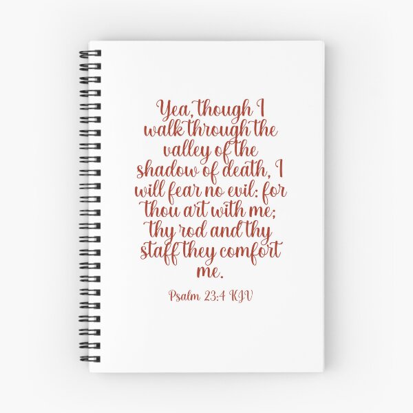 Item preview, Psalm 23:4 KJV Christian Bible Verse for Anxiety, Minalmist Typography designed and sold by Our Bible Journey.