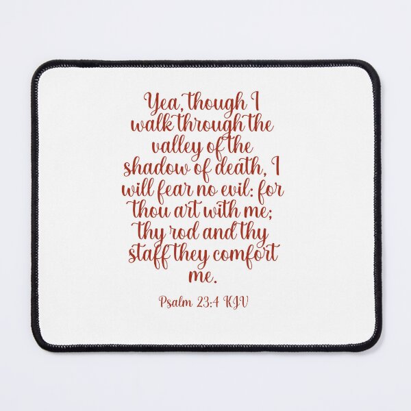 Item preview, Psalm 23:4 KJV Christian Bible Verse for Anxiety, Minalmist Typography designed and sold by Our Bible Journey.