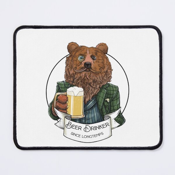 Item preview, Bearded Bear with a beer designed and sold by Robo49250.