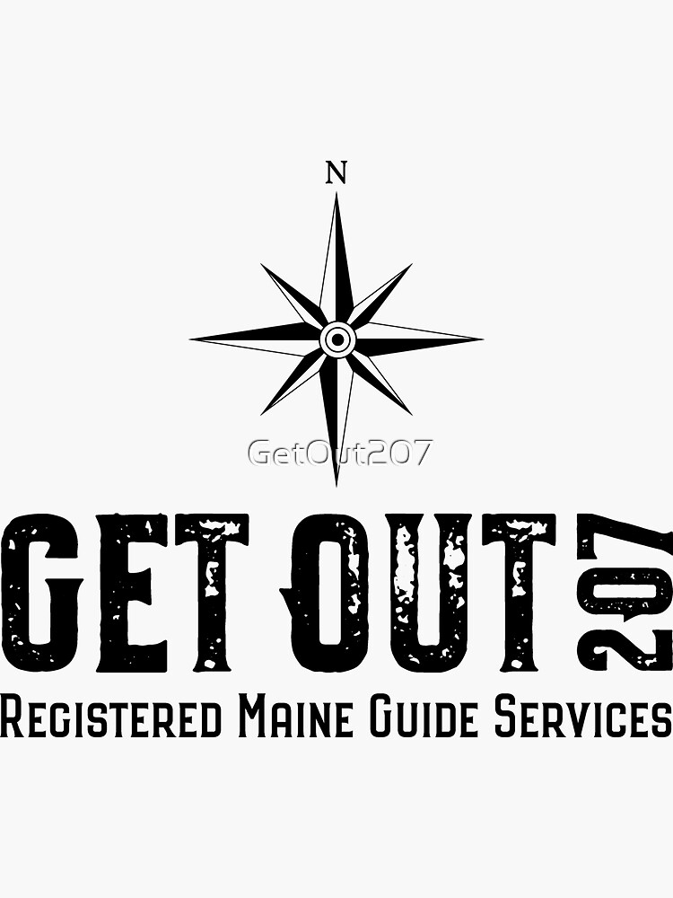 Thumbnail 3 of 3, Sticker, Get Out 207 Compass designed and sold by GetOut207.