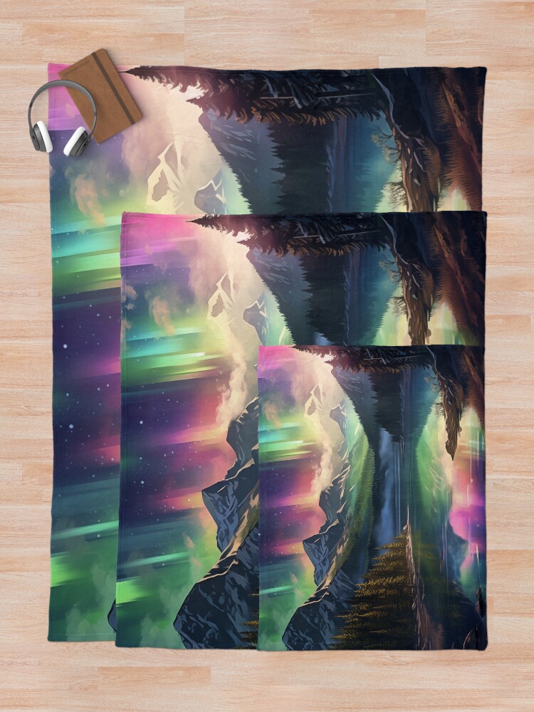 Thumbnail 5 of 6, Throw Blanket, Aurora Borealis designed and sold by Rtymer.