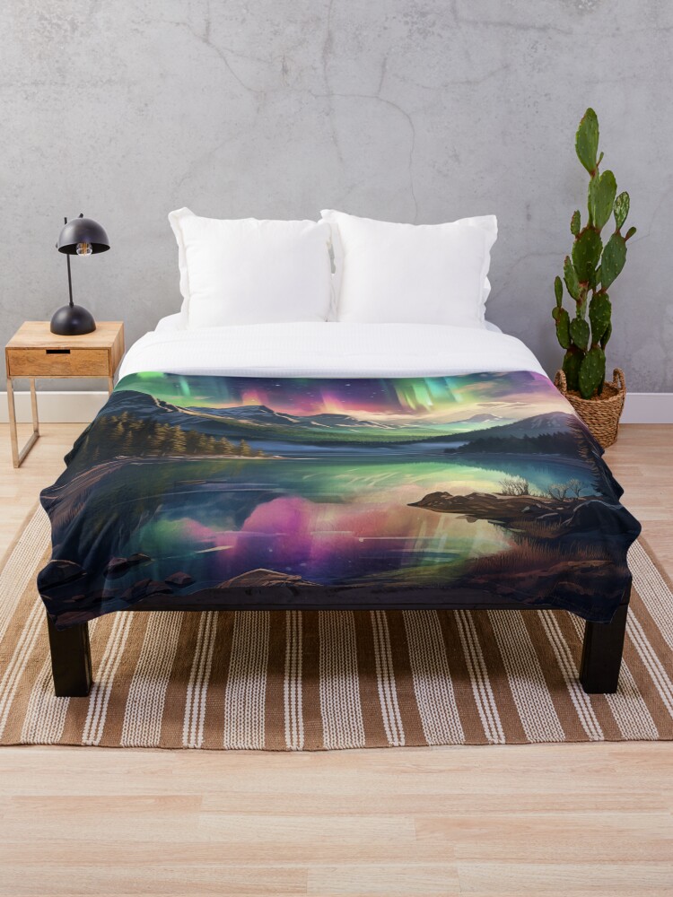 Thumbnail 1 of 6, Throw Blanket, Aurora Borealis designed and sold by Rtymer.