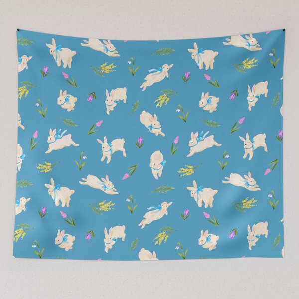 Item preview, Rabbit Waltz -watercolour drawing designed and sold by ChateauMargot.