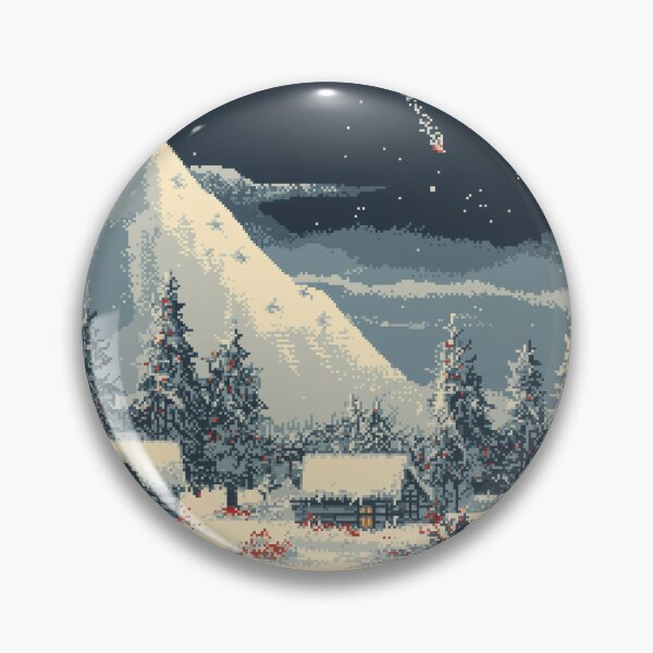 Item preview, Pixel Village Under a Crimson Moon designed and sold by landletsy.